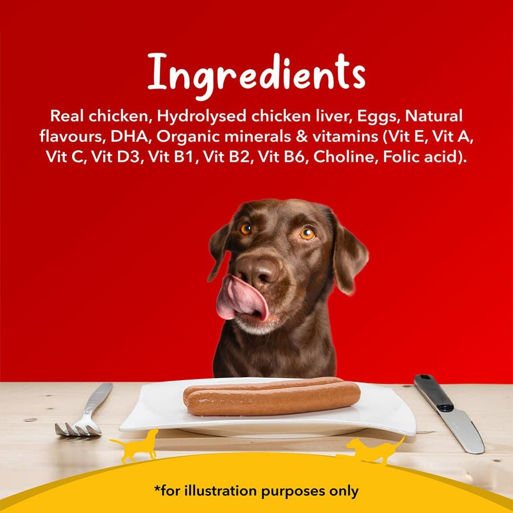 Drools Real Chicken Sausage Dog Treat : 1 pack (10 pieces)