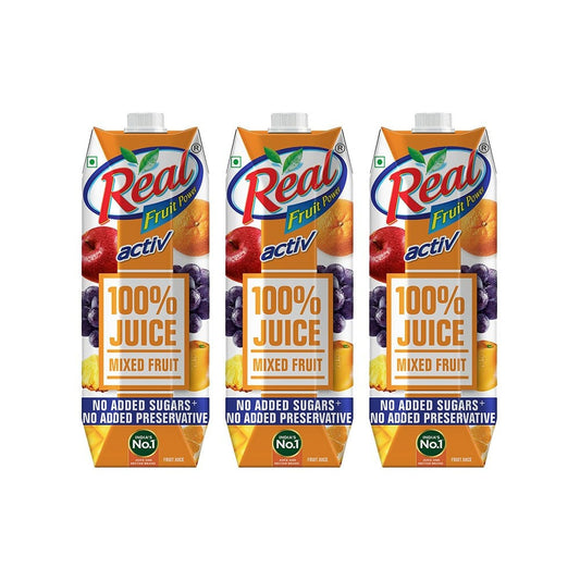 Real Activ Mixed Fruit Juice - Pack of 3 : 3 x 1 ltr
