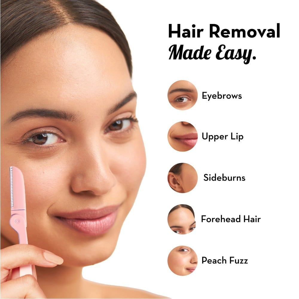 Plush Foldable Face Razor for Women - Pack of 2 : 2 x 1 pack (3 pieces)