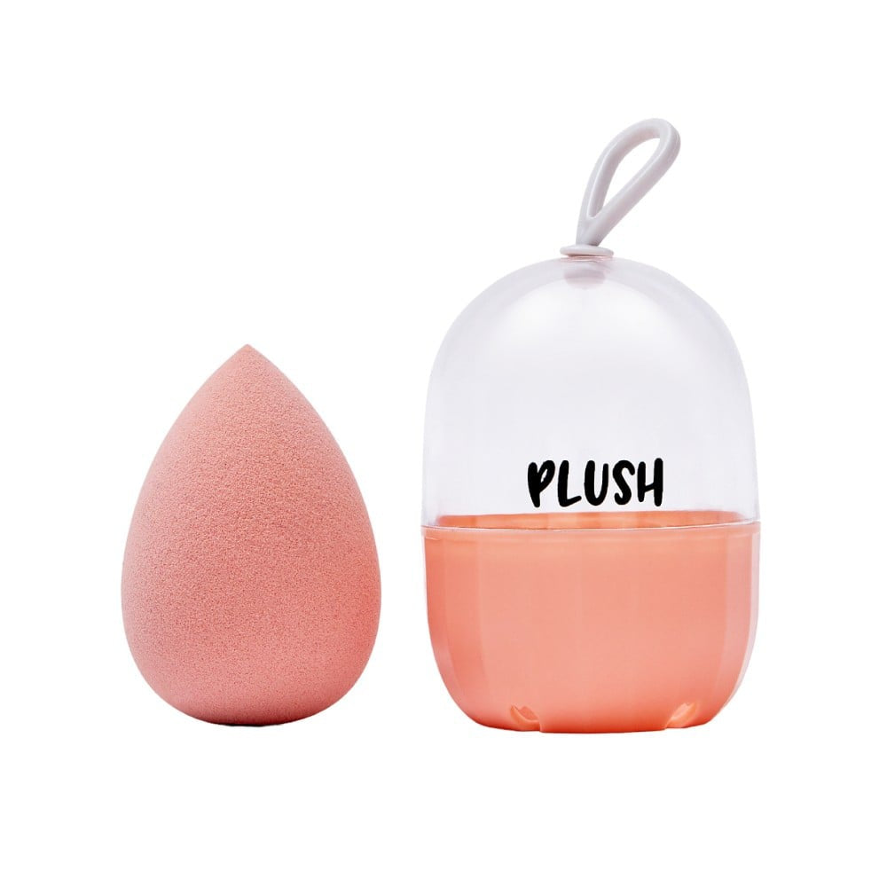 Plush Peachy Puff Beauty Blender with Case : 1 piece