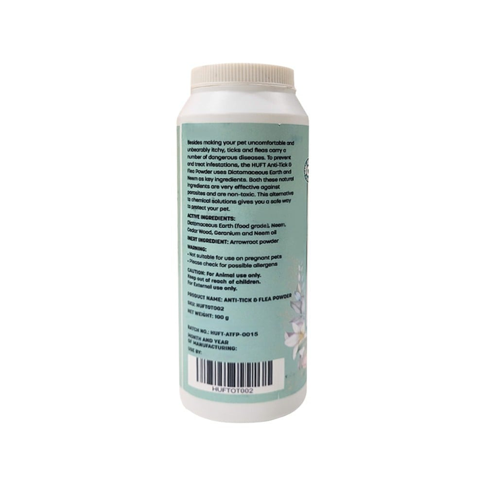 HUFT Anti Tick & Flea Pet Powder : 100 g