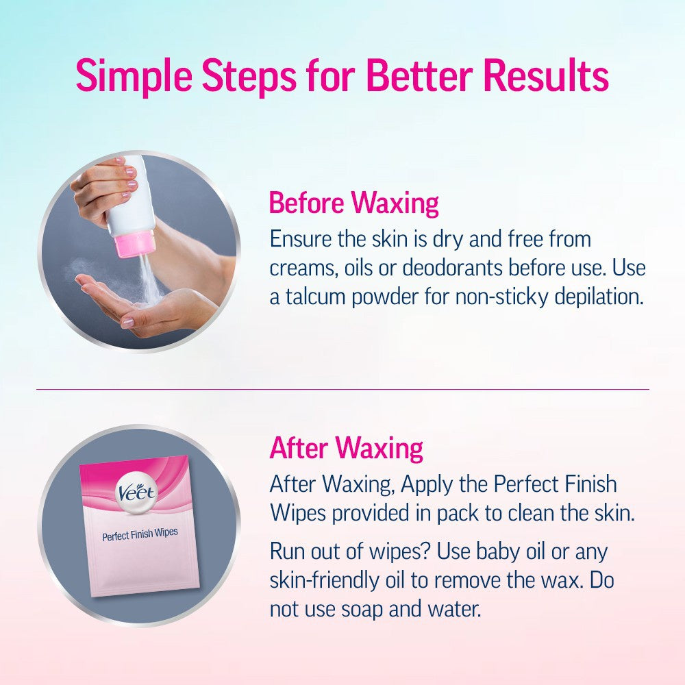 Veet Professional Ready-to-use Normal Skin Wax Strips : 1 pack (8 pieces)
