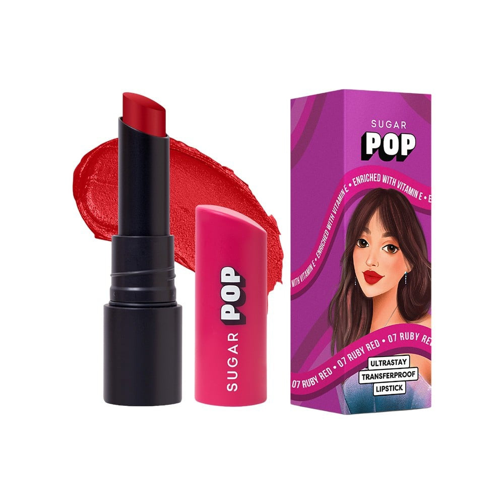 SUGAR POP Ultrastay Transferpoof Lipstick (07 Ruby Red) : 4 g