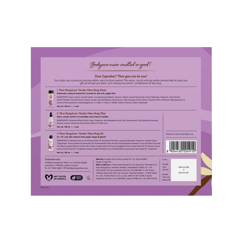 Plum BodyLovin' Vanilla Vibes Bath & Body Gift Set : 1 pack (3 pieces)