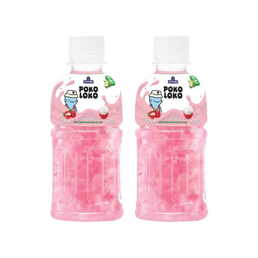 Poko Loko Lychee Nata Juice - Pack of 2 : 2 x 300 ml
