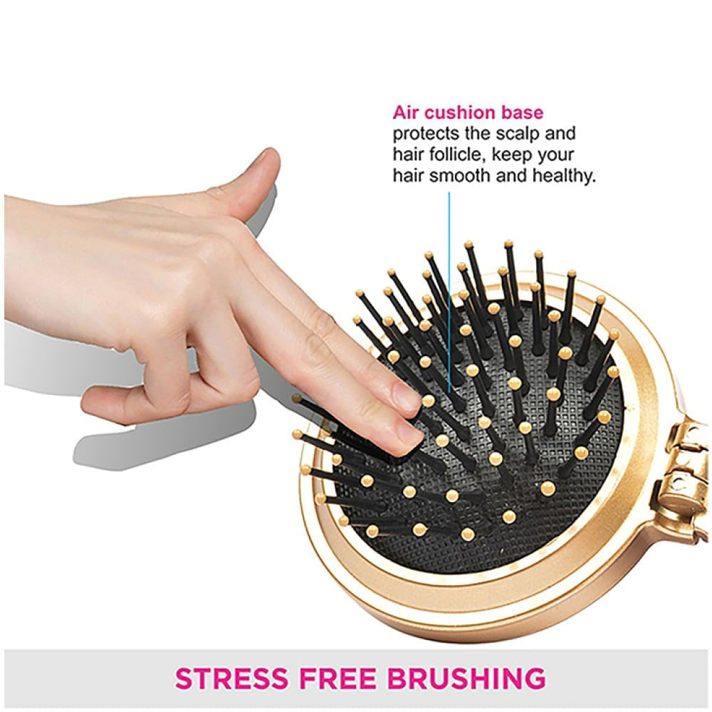 Vega Compact Hair Brush (Gold) : 1 piece