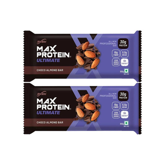 RiteBite Max Protein Bar (Choco Almond) - Pack of 2 : 2 x 100 g