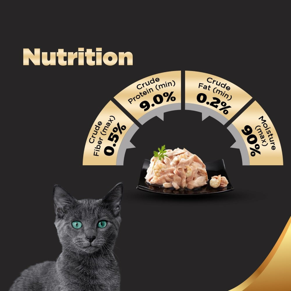 Sheba Deluxe - Tuna Fillets & Whole Prawn in Gravy Wet Cat Food : 85 g