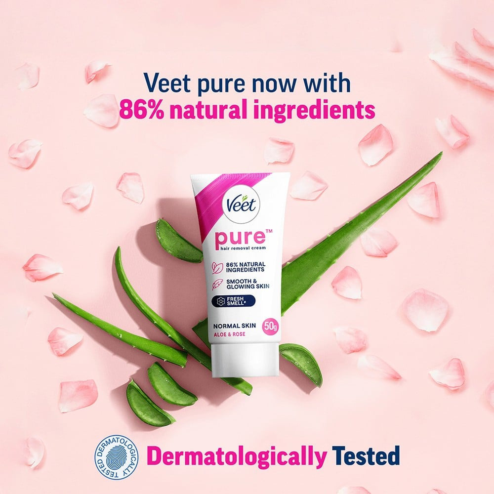 Veet Pure Hair Removal Cream (For Normal Skin) : 50 g