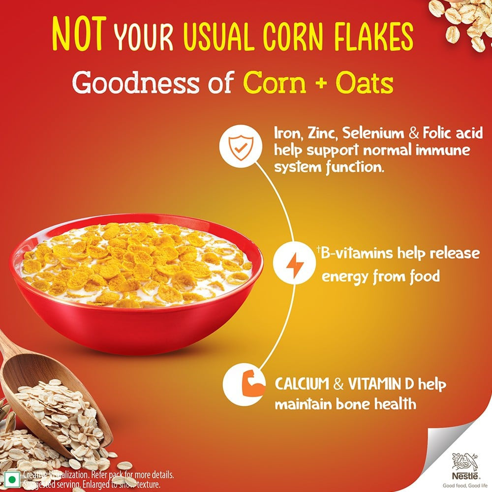 Nestle Gold Crunchy, Corn & Oat Flakes : 850 g