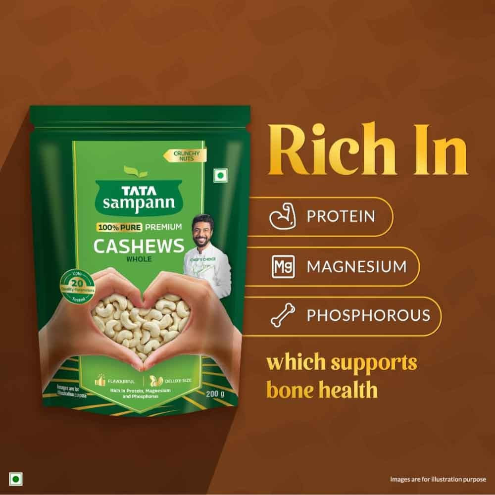 Tata Sampann Cashew (100% Pure Premium) : 200 g