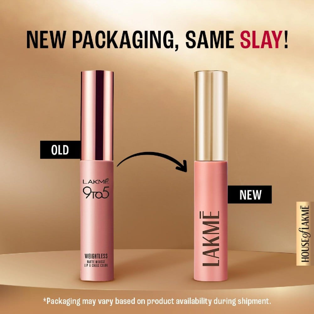 Lakme 9To5 Weightless Mousse Lip & Cheek Color (Blush Velvet) : 9 g