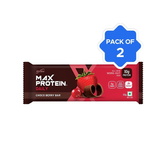 RiteBite Max Protein Daily Choco Berry Protein Bar - Pack of 2 : 2 x 50 g