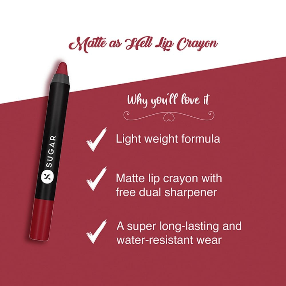 SUGAR Matte As Hell Lip Crayon (Baby Houseman 12) : 2.8 g