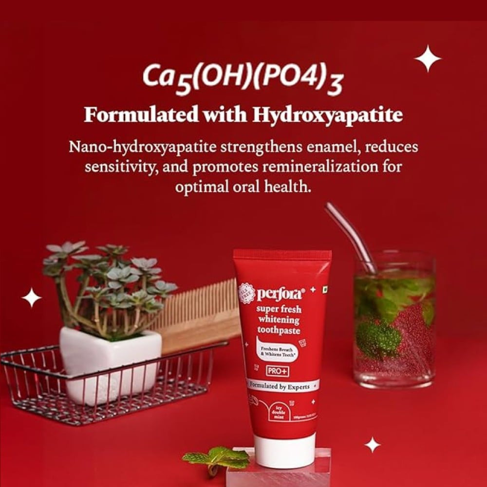 Perfora Super Fresh Teeth Whitening Toothpaste (Icy Double Mint) : 100 g