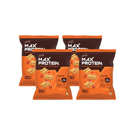 RiteBite Max Protein Peri Peri Chips - Pack of 4 : 4 x 60 g