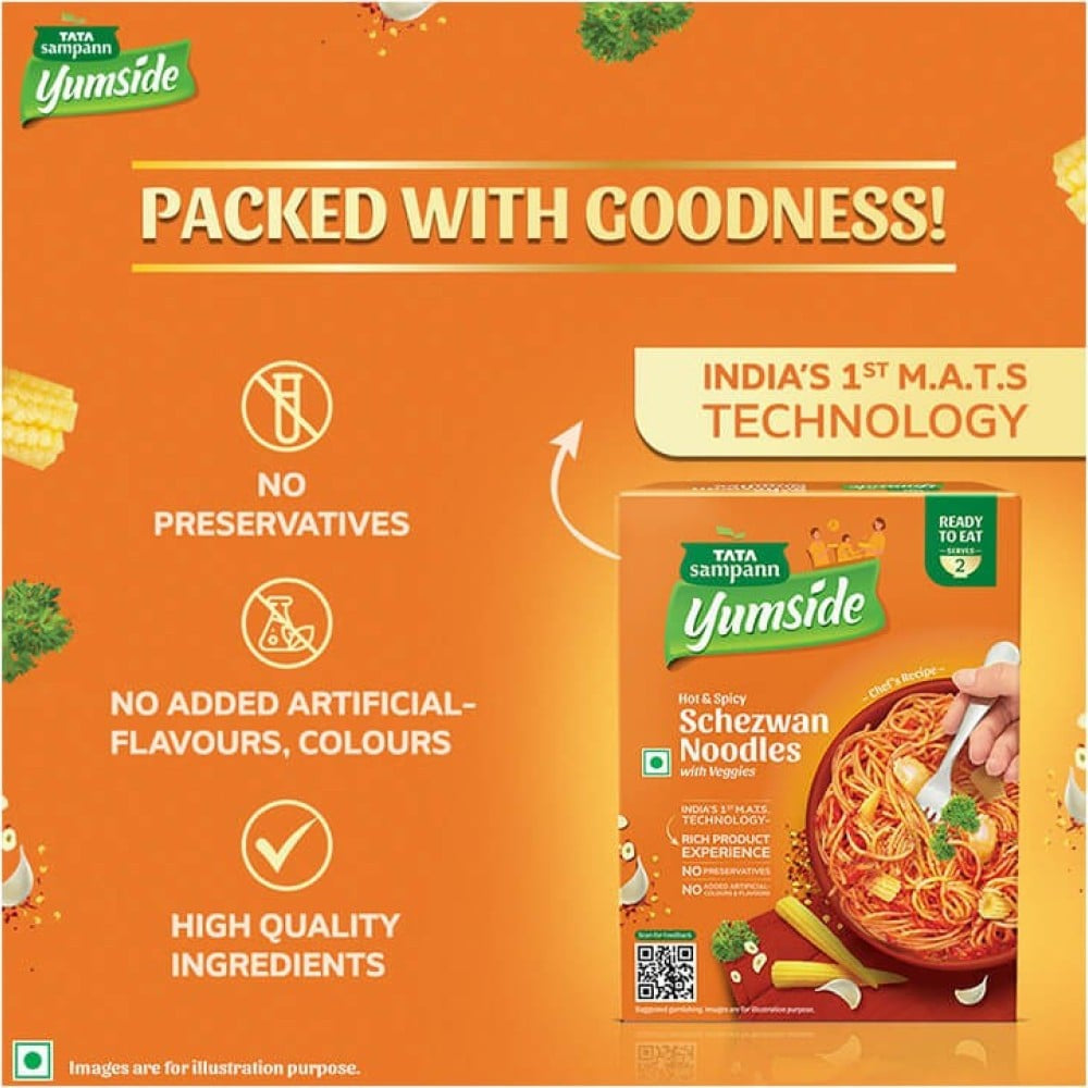 Tata Sampann Yumside Schezwan Noodles With Veggies - Ready to Eat : 285 g