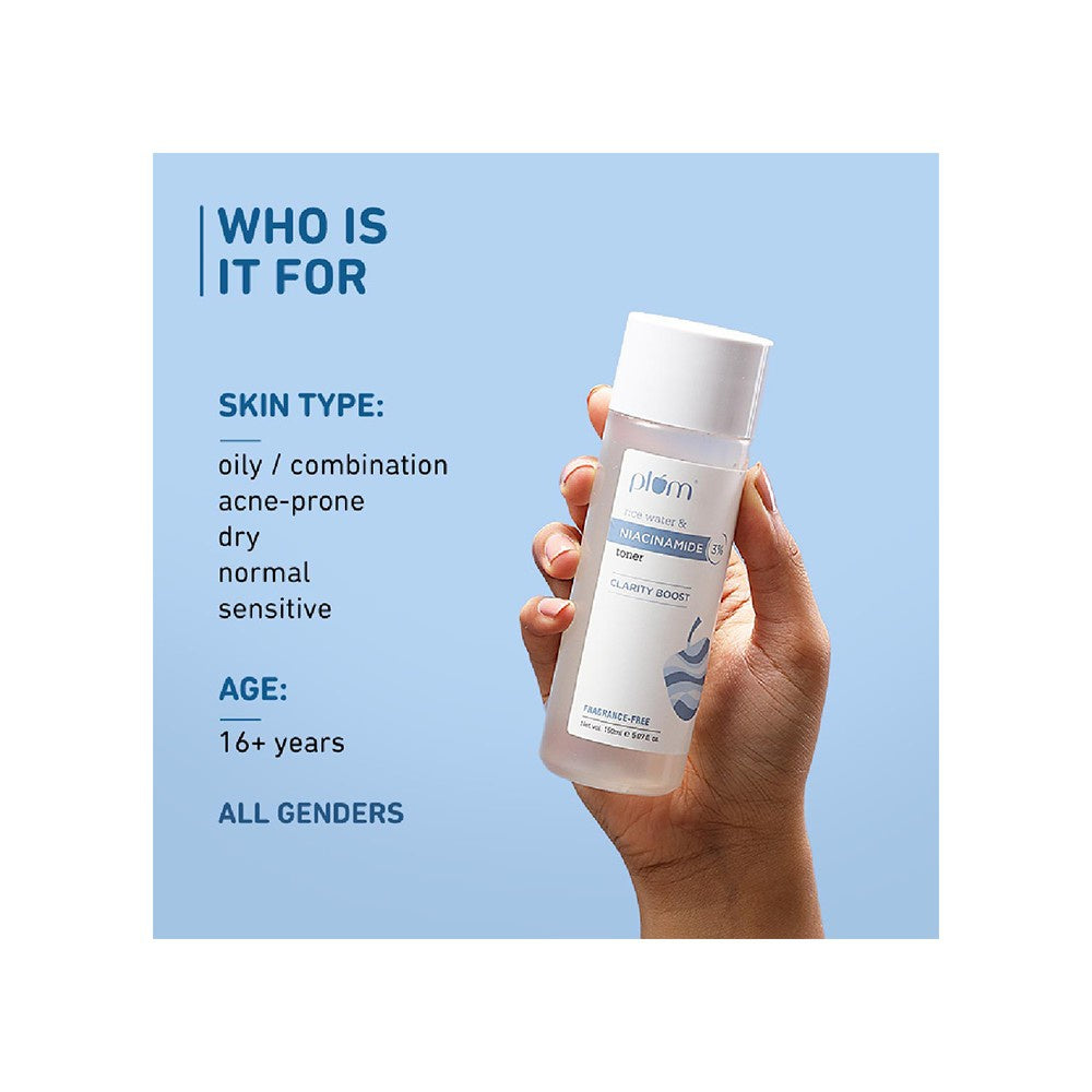 Plum 3% Niacinamide Toner with Rice Water - Pack of 2 : 2 x 150 ml