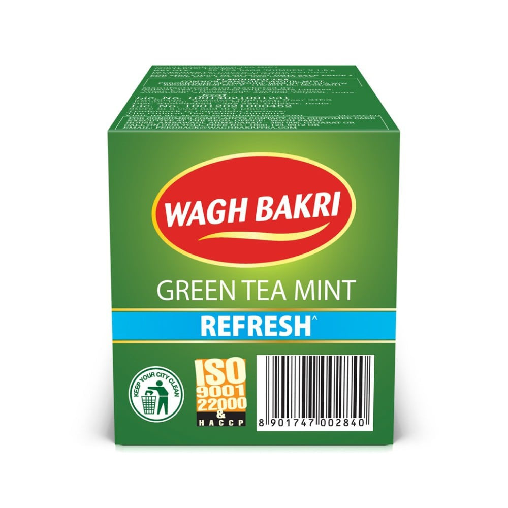Wagh Bakri Mint Green Tea : 30 bags x 1.5 g