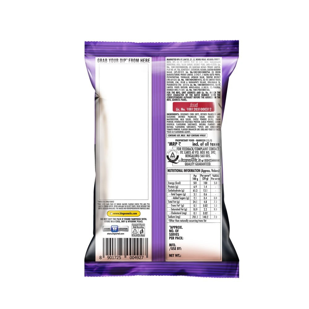 Bingo Cheese Nachos : 80 g