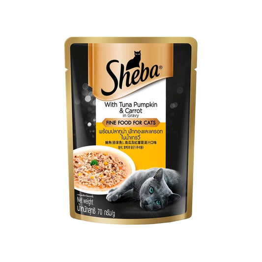 Sheba Wet Cat Food, Tuna Pumpkin & Carrot In Gravy : 70 g