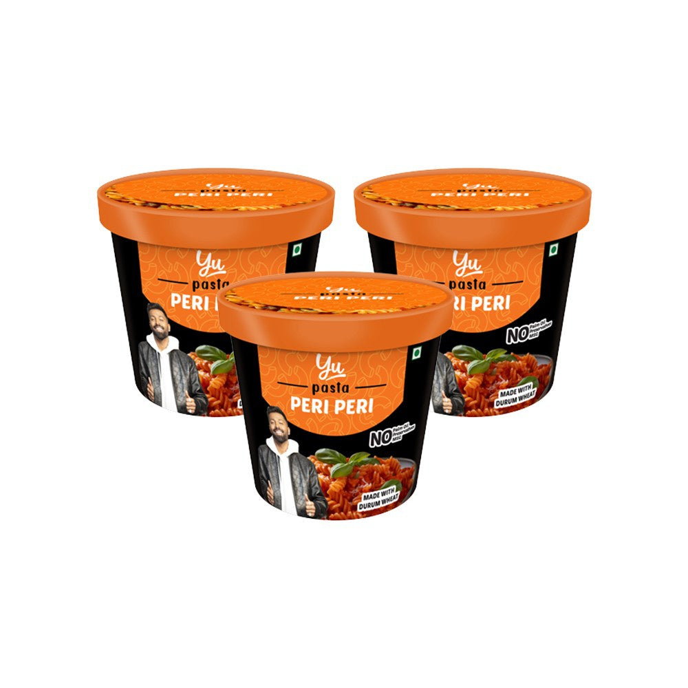 Yu Peri Peri Instant Pasta Cup - Pack of 3 : 3 x 60 g