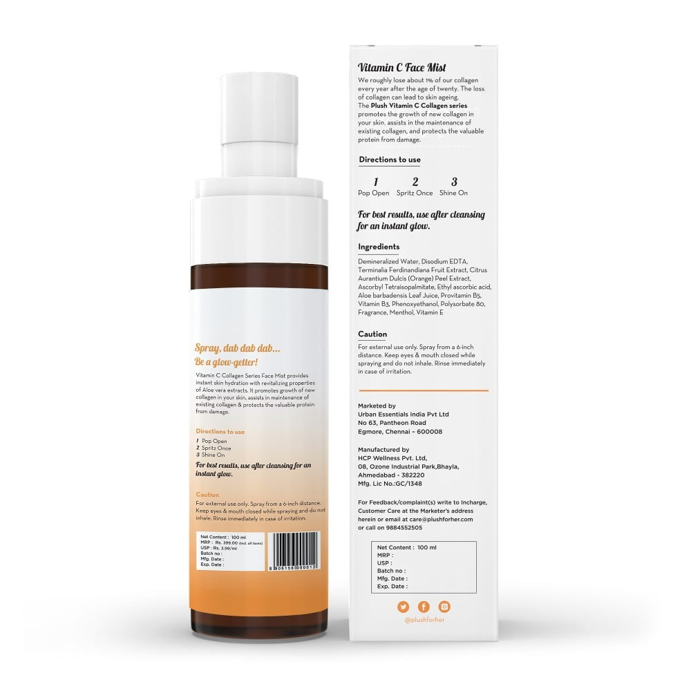 Plush High On Collagen Vitamin C Face Mist : 100 ml