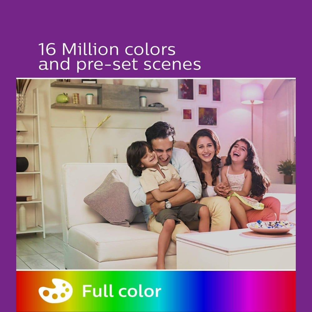 Philips Smart Wi-Fi 9 W LED Bulb Full Colour (Multicolour) : 1 pack