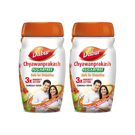 Dabur Chyawanprash Sugar Free - Safe for Diabetics with 40+ Ayurvedic Herbs - Pack of 2 : 2 x 900 g