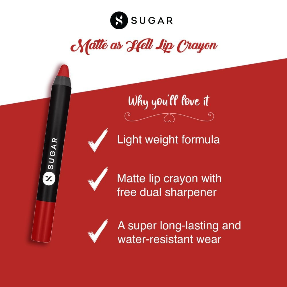 SUGAR Matte As Hell Lip Crayon (Scarlett O'Hara) : 2.5 g