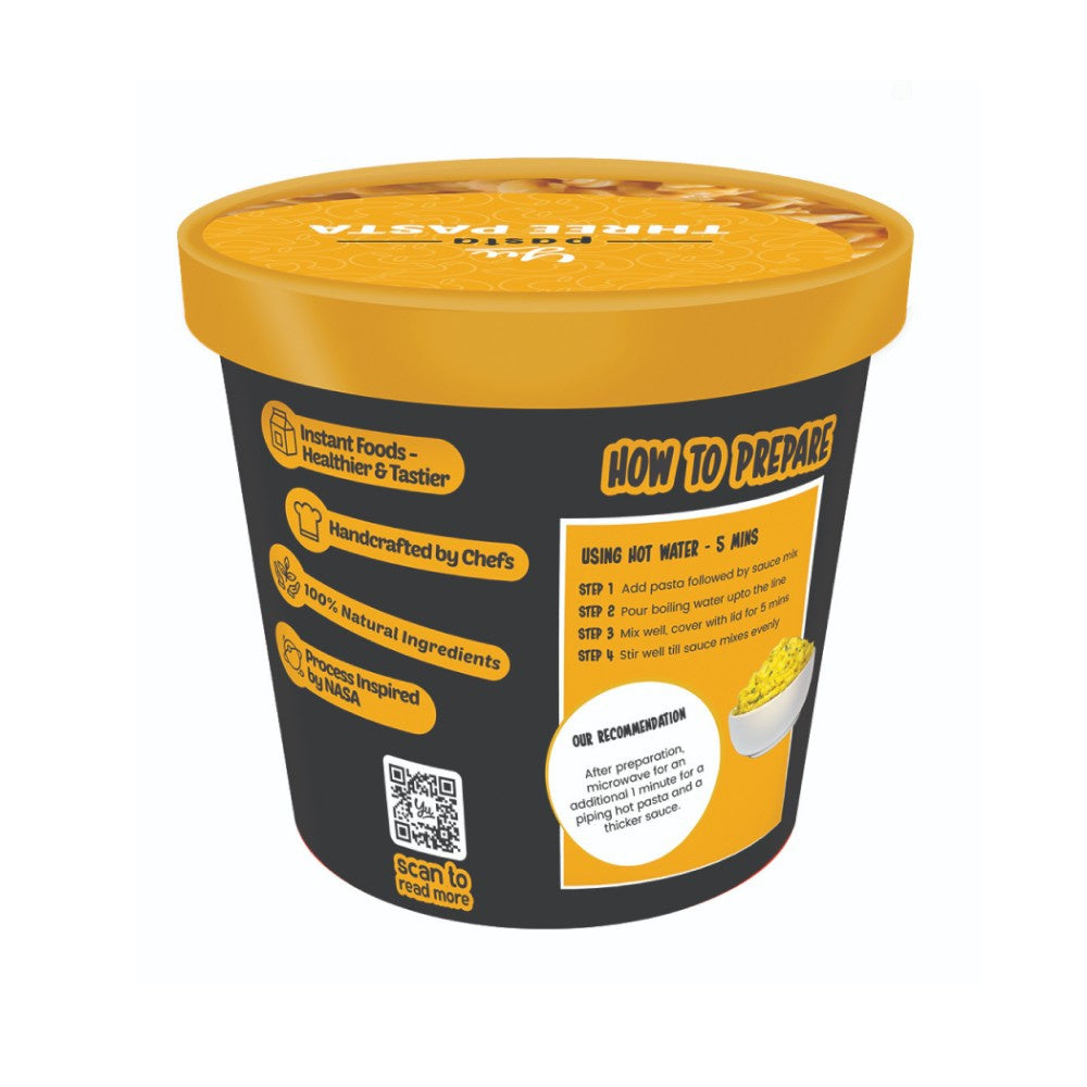 Yu Three Cheese Instant Pasta Cup - Pack of 3 : 3 x 65 g
