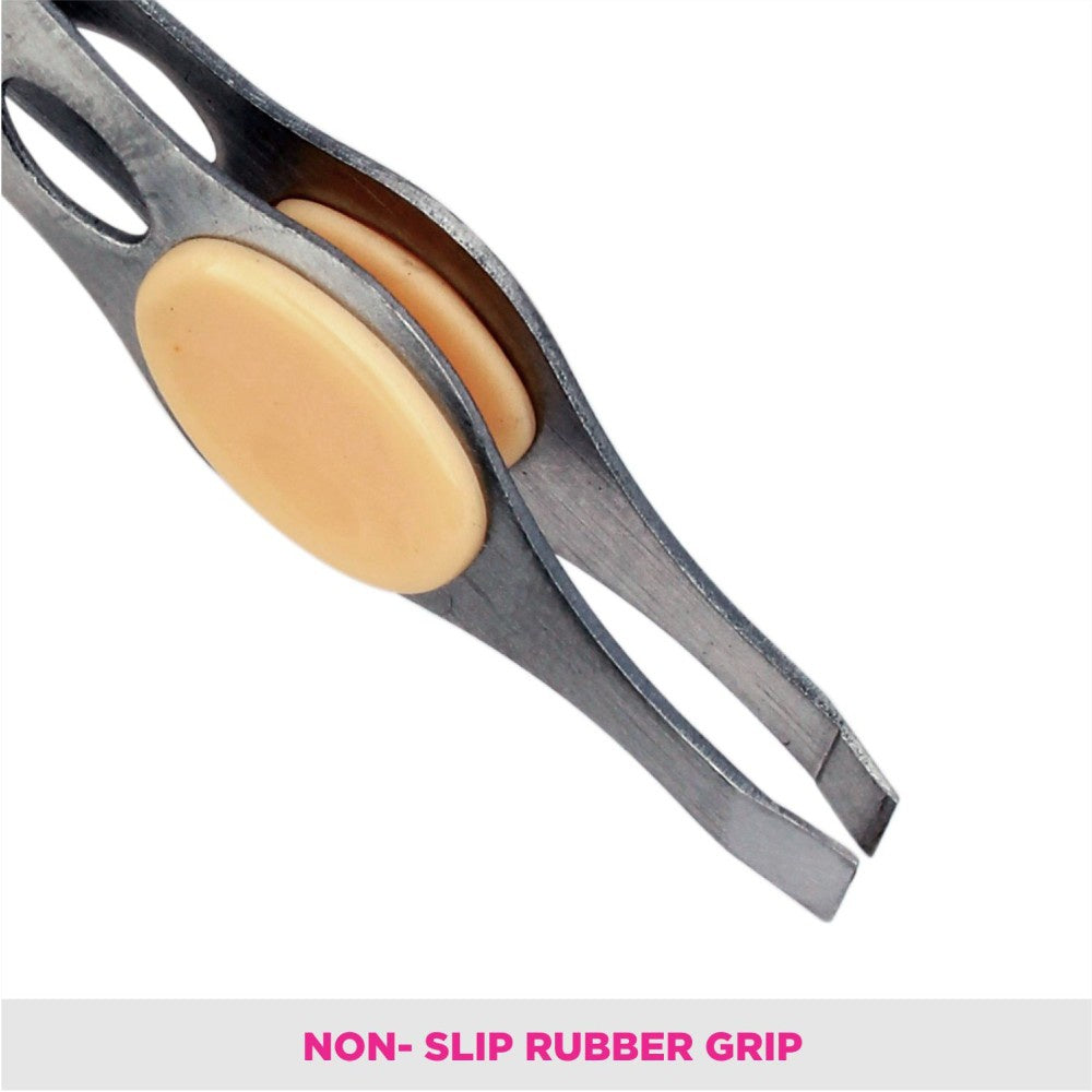 Vega Rubber Grip Tweezer (Square Tip) : 1 piece