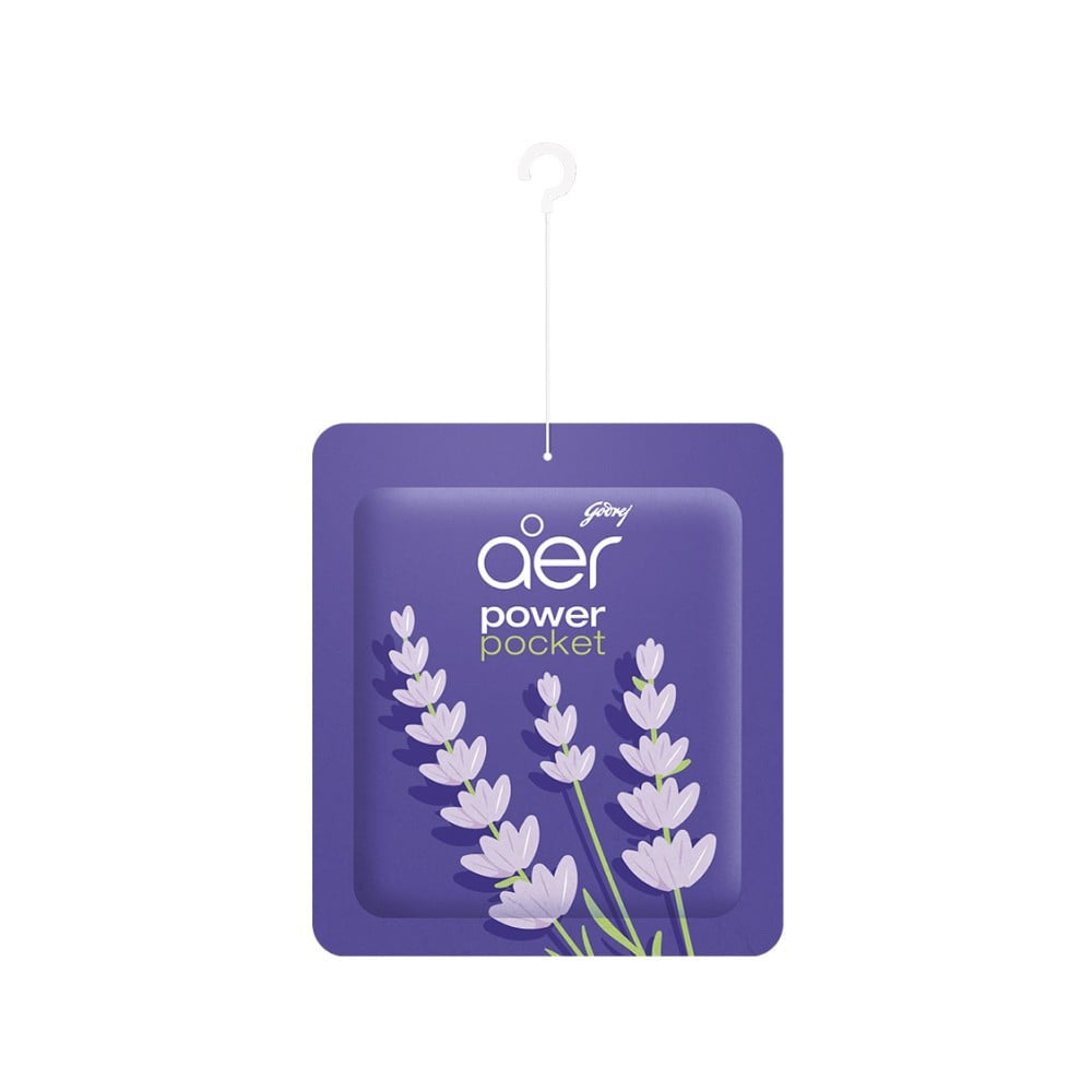 Godrej Aer Power Pocket Bathroom Fragrance (Lavender Bloom) : 10 g