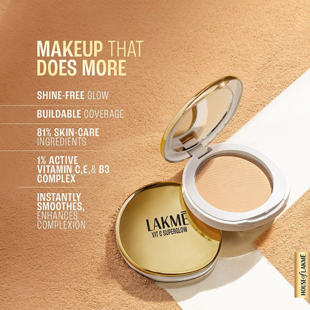 Lakme Makeup + Skincare Vitamin C Compact (Cinnamon) : 8 g