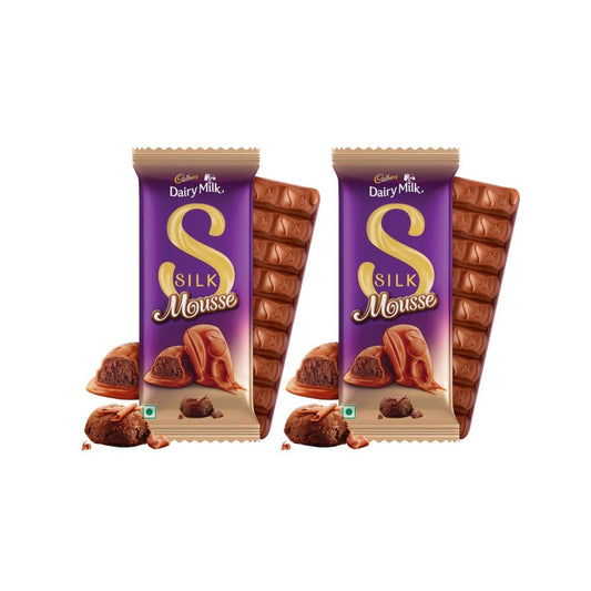 Cadbury Dairy Milk Silk Mousse Milk Chocolate Bar 50 g - Pack of 2 : 2 x 50 g