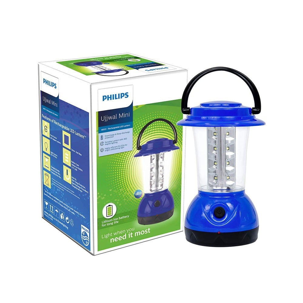 Philips Ujjwal Mini Rechargeable LED 4W Emergency Light (blue) : 1 unit