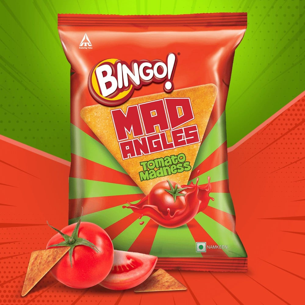 Bingo Mad Angles Tomato Madness Crisps : 60 g