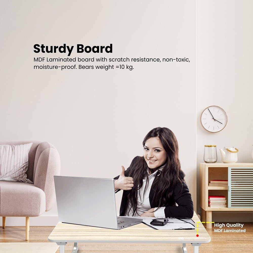 Portronics My Buddy J Laptop Table (Grey) : 1 unit