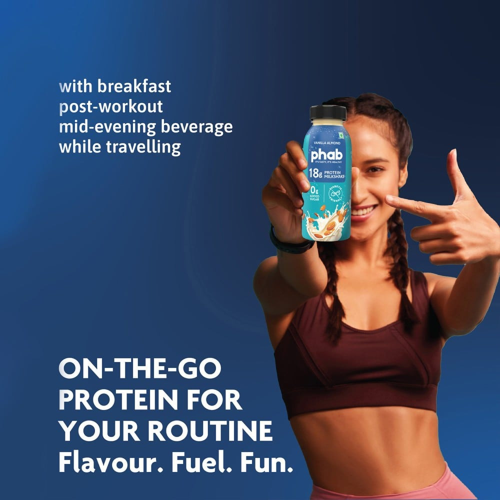 Phab Vanilla Almond Protein Milkshake : 2 x 200 ml