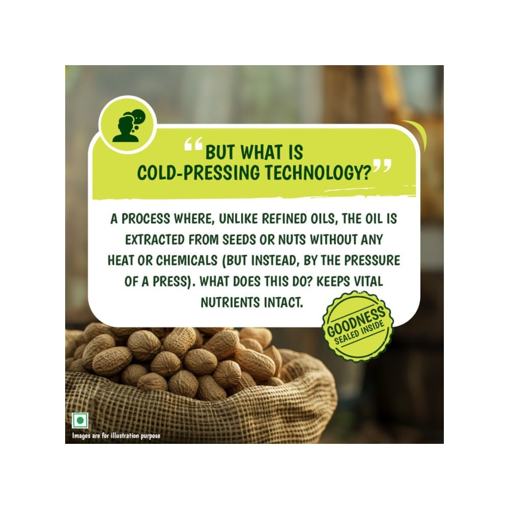 Tata 100% Pure Cold Pressed Groundnut Oil / Peanut Oil : 1 ltr
