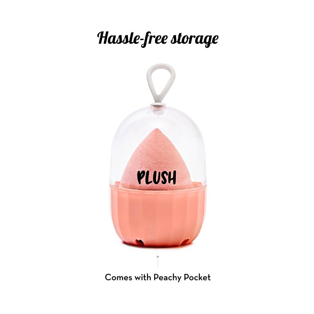 Plush Peachy Puff Beauty Blender with Case : 1 piece
