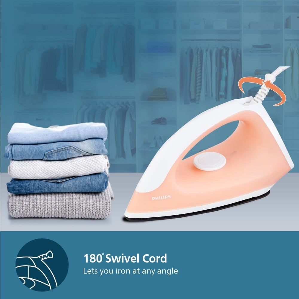 Philips Domestic Classic Dry Iron 750W (Peach) : 1 unit