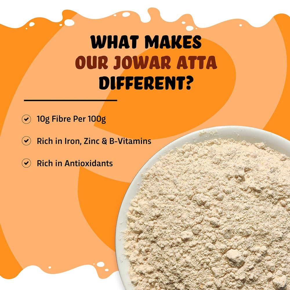 True Elements Jowar Flour - Sorghum Atta - Pack of 2 : 2 x 500 g