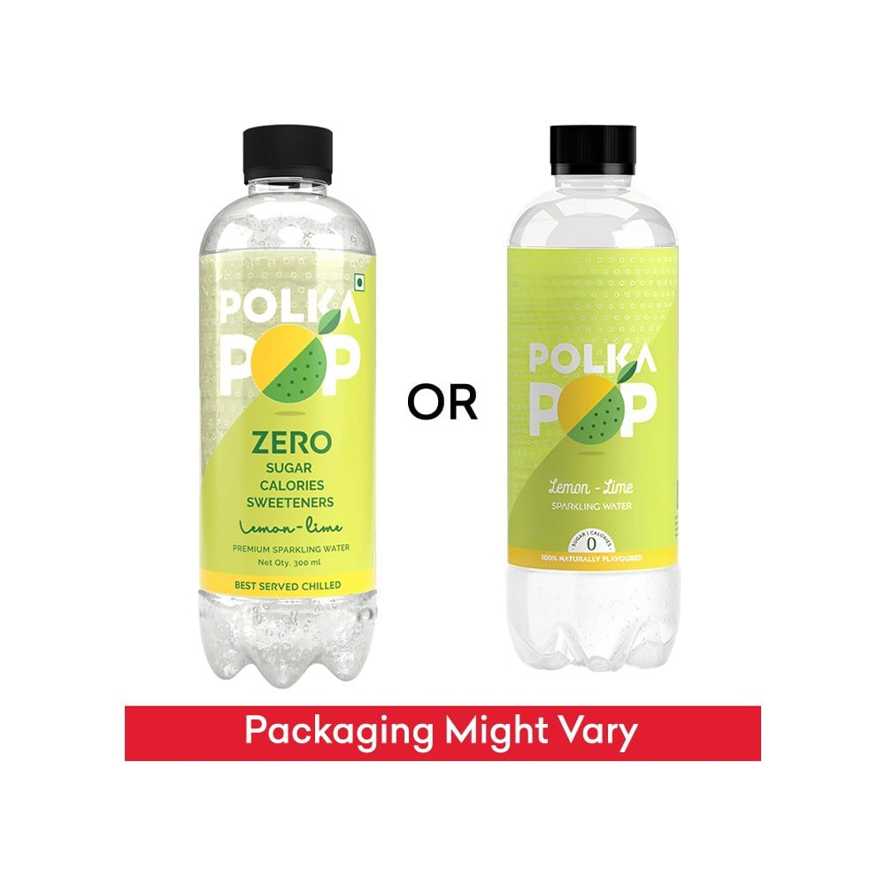 Polka Pop Zero Sugar Lemon-Lime Sparkling Drink : 300 ml