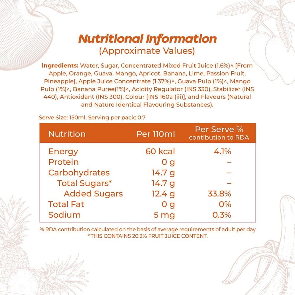 Real Mixed Juice (Pack of 10) : 10 x 110 ml