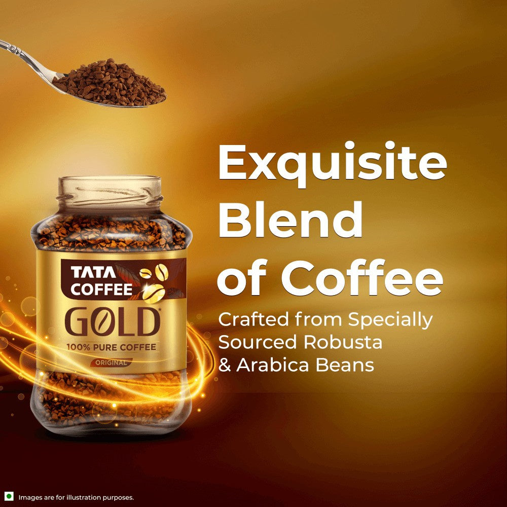 Tata Coffee Gold 100% Pure Instant Coffee (Original, 100% Pure) : 90 g