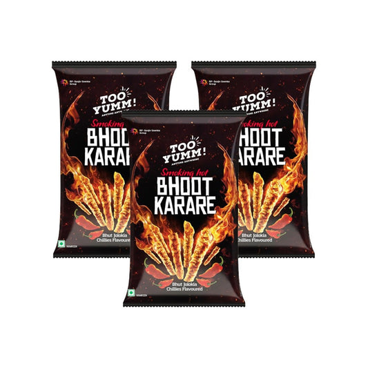 Too Yumm Smoking Hot Bhoot Karare Crisps - Pack of 3 : 3 x 67 g