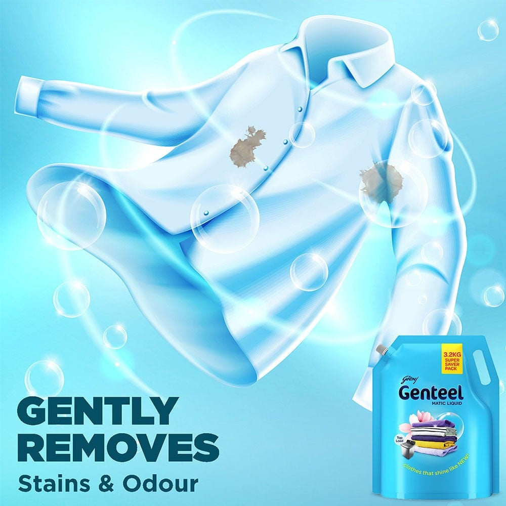 Godrej Genteel Matic Top Load Liquid Detergent : 3.2 kg