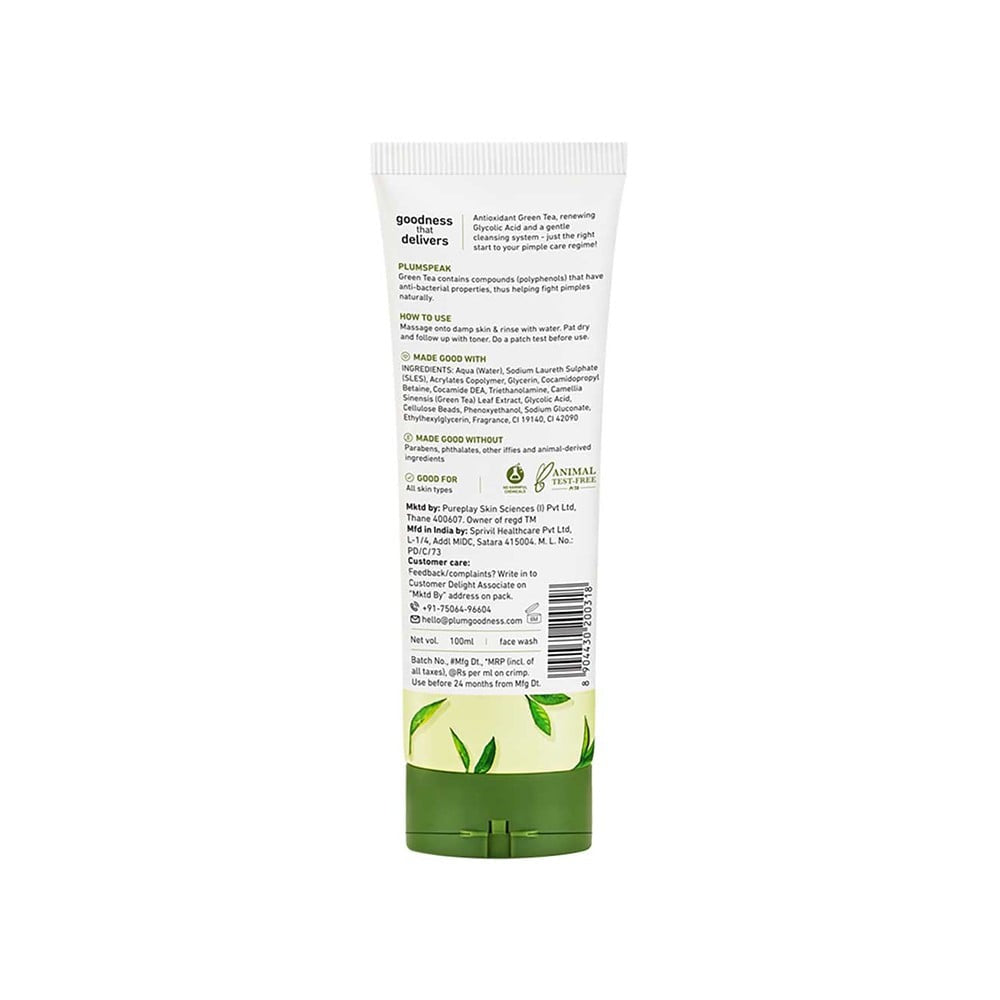 Plum Green Tea Pore Cleansing Face Wash : 100 ml