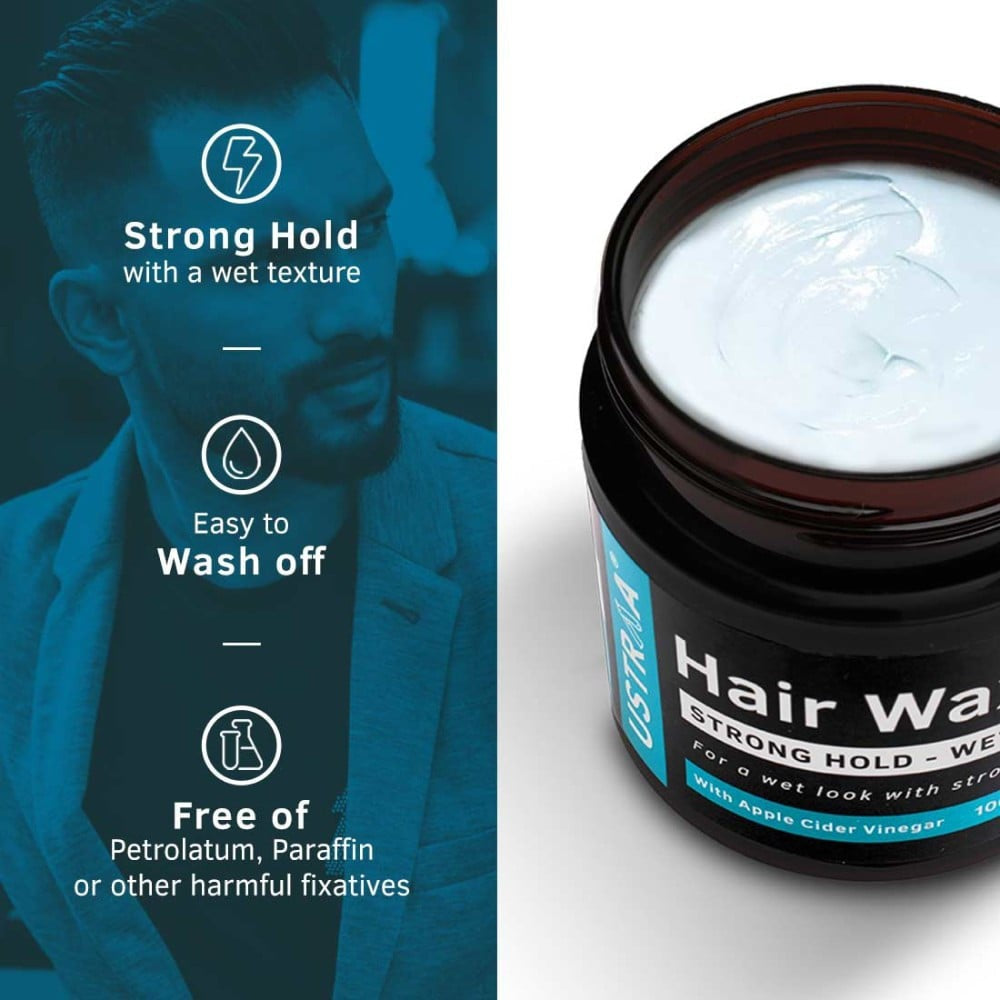 Ustraa Strong Hold Hair Wax - Wet Look : 100 g